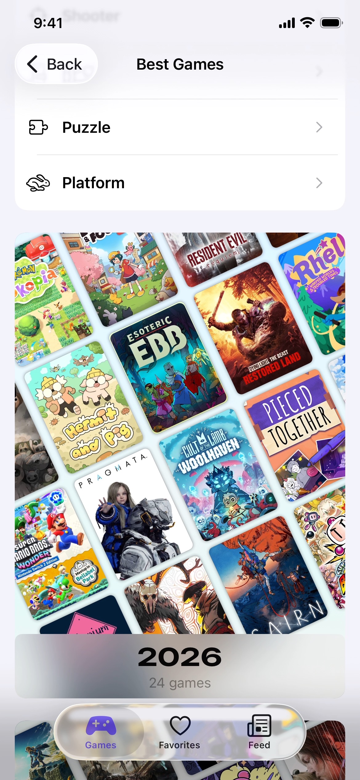 GamingBuddy best games list based on critic scores and rankings